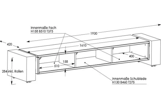 X-Line lowboard 1900 closed - Image 4